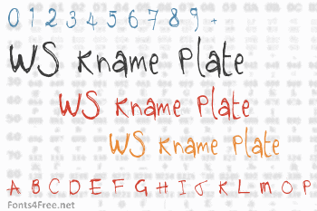 WS Kname Plate Font