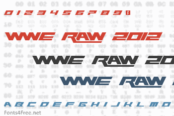 WWE Raw 2012 Font