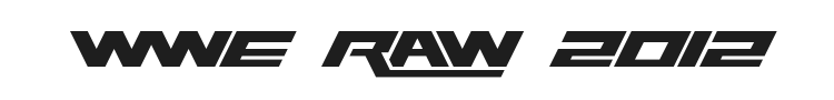 WWE Raw 2012 Font