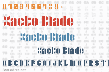 Xacto Blade Font