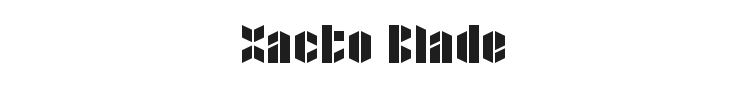 Xacto Blade Font