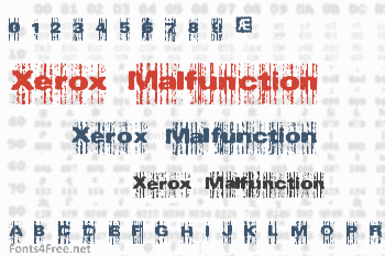 Xerox Malfunction Font
