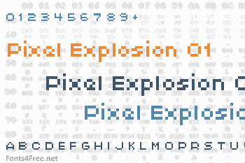 Xpaider Pixel Explosion 01 Font