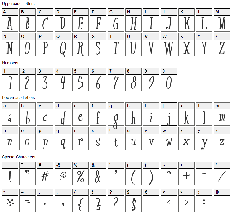 Xtraflexidisc Font Character Map