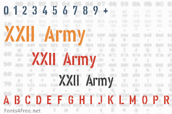 XXII Army Font