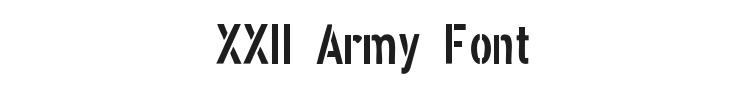 XXII Army Font