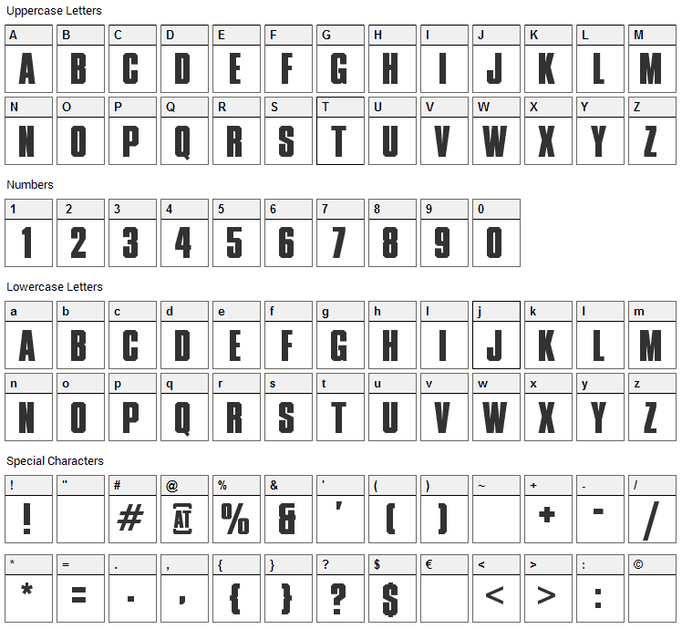 XXII Dont mess with Vikings Font Character Map