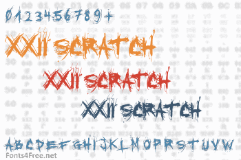 XXII Scratch Font