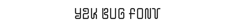 Y2K Bug Font Preview