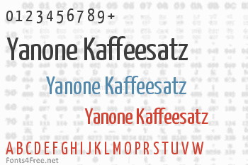 Yanone Kaffeesatz Font