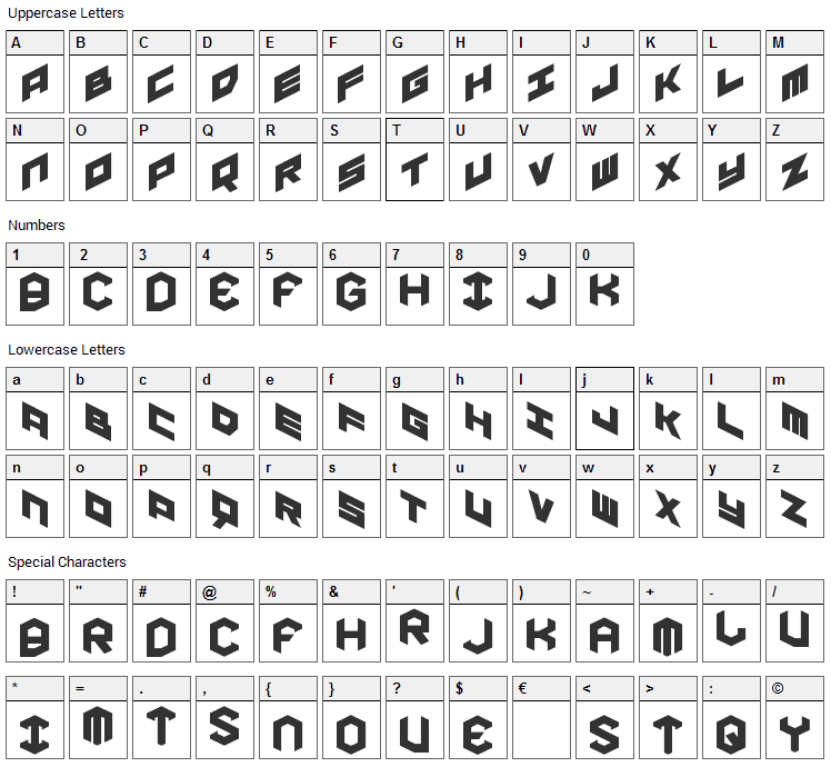 Yay Usa Font Character Map