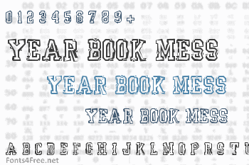 Year Book Mess Font