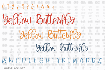 Yellow Butterfly Font