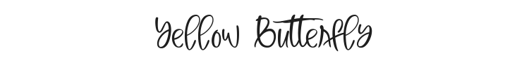 Yellow Butterfly Font Preview