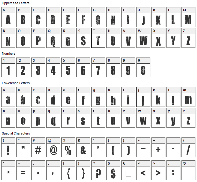 You Are Loved Font Character Map