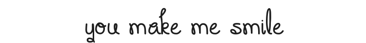 You Make Me Smile Font Preview