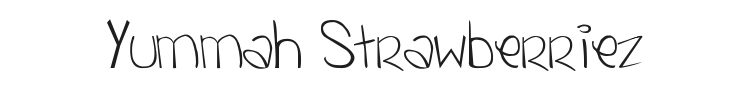 Yummah Strawberriez Font Preview