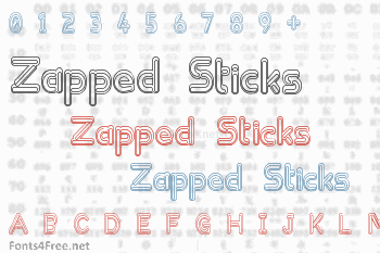 Zapped Sticks Font