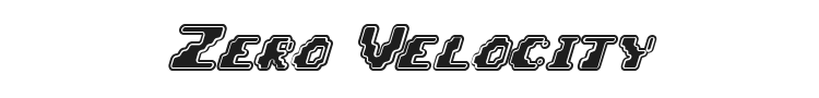 Zero Velocity Font