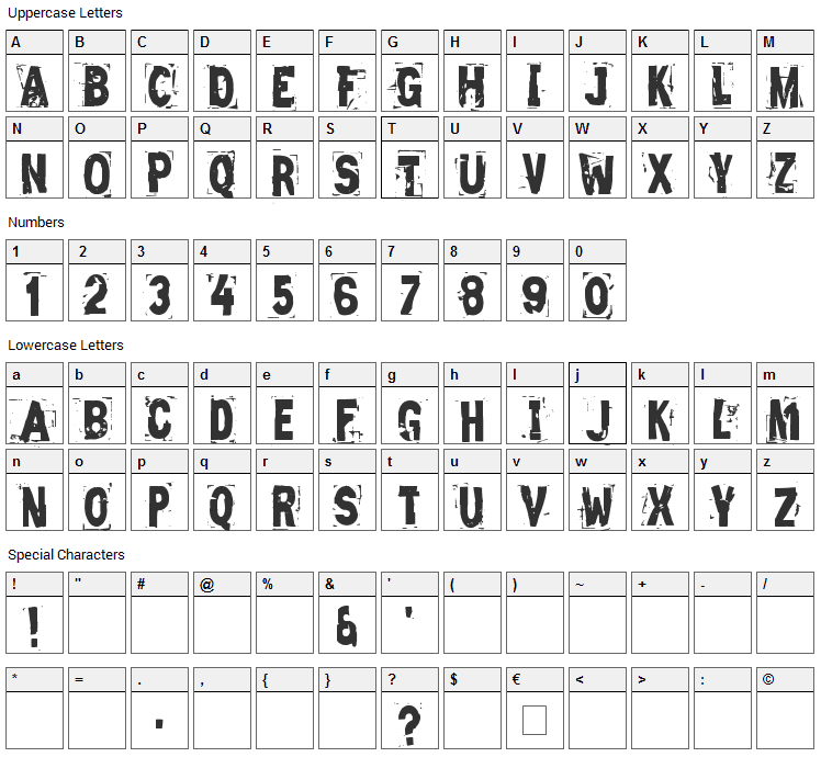 Zero & Zero Is Font Character Map