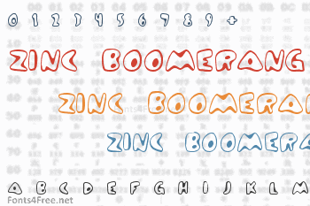 Zinc Boomerang Font