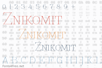 Znikomit Font