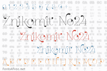 Znikomit No24 Font