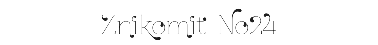 Znikomit No24 Font