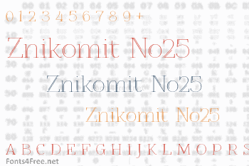 Znikomit No25 Font