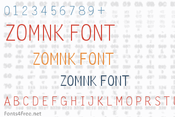 Zomnk Font