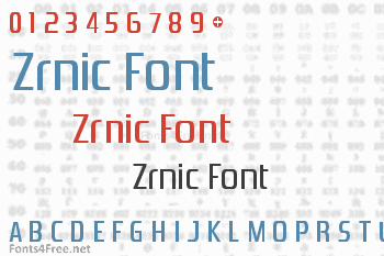 Zrnic Font Download - Fonts4Free